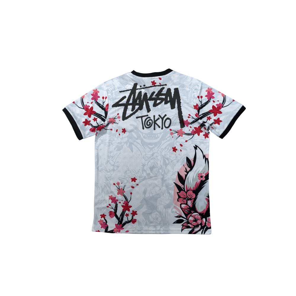 STÜSSY x “JAPAN” JERSEY - PINK BLOSSOM WOLF