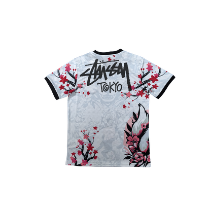 STÜSSY x “JAPAN” JERSEY - PINK BLOSSOM WOLF